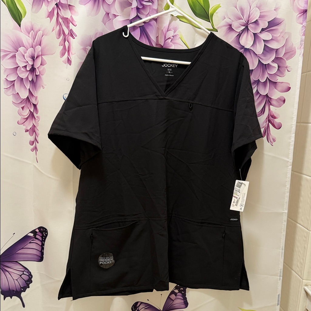 Jockey Women's Classic Black Short Sleeve Top